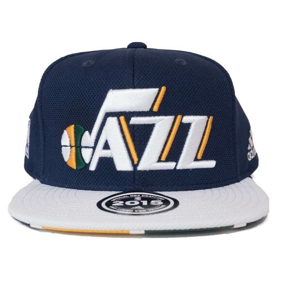 Utah Jazz Hat Cap 2015 Adidas NBA Draft Embroidered Adjustable Snapback OSFM - Picture 1 of 9